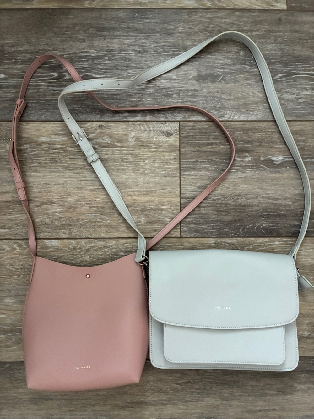 2 Women's vegan Leather Shoulder Bag - Pixie Mood and SAMARA